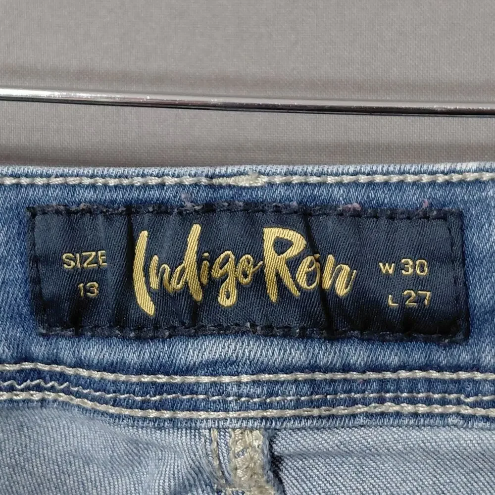 Indigo Rein Blue Distressed Light Wash Skinny Jeans Women Size W30 L27